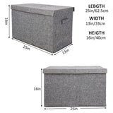 Maxbell Kids Toys Storage Box with Lid Clothes Container for Living Room Closet Home Gray