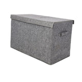 Maxbell Kids Toys Storage Box with Lid Clothes Container for Living Room Closet Home Gray