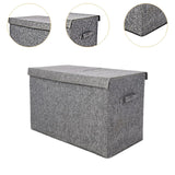 Maxbell Kids Toys Storage Box with Lid Clothes Container for Living Room Closet Home Gray