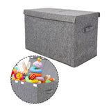 Maxbell Kids Toys Storage Box with Lid Clothes Container for Living Room Closet Home Gray