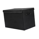 Maxbell Kids Toys Storage Box with Lid Clothes Container for Living Room Closet Home Black