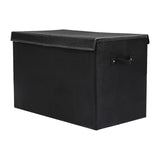 Maxbell Kids Toys Storage Box with Lid Clothes Container for Living Room Closet Home Black