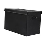 Maxbell Kids Toys Storage Box with Lid Clothes Container for Living Room Closet Home Black