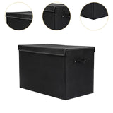 Maxbell Kids Toys Storage Box with Lid Clothes Container for Living Room Closet Home Black