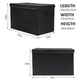 Maxbell Kids Toys Storage Box with Lid Clothes Container for Living Room Closet Home Black