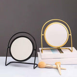Maxbell Makeup Mirror for Desk Vanity Table Round Mirror for Home Decor Vanity Table Gold