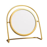 Maxbell Makeup Mirror for Desk Vanity Table Round Mirror for Home Decor Vanity Table Gold