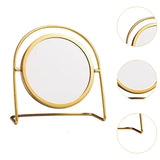 Maxbell Makeup Mirror for Desk Vanity Table Round Mirror for Home Decor Vanity Table Gold