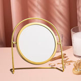 Maxbell Makeup Mirror for Desk Vanity Table Round Mirror for Home Decor Vanity Table Gold