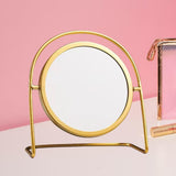 Maxbell Makeup Mirror for Desk Vanity Table Round Mirror for Home Decor Vanity Table Gold
