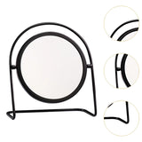 Maxbell Makeup Mirror for Desk Vanity Table Round Mirror for Home Decor Vanity Table Black