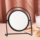 Maxbell Makeup Mirror for Desk Vanity Table Round Mirror for Home Decor Vanity Table Black