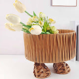 Maxbell Woven Basket Cute Snacks Pastry Display Basket for Picnic Wedding Restaurant A