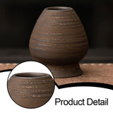 Maxbell Matcha Tea Whisk Holder Craft Ceramic Chasen Holder for Living Room Tabletop dark brown