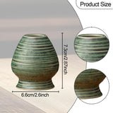 Maxbell Matcha Tea Whisk Holder Craft Ceramic Chasen Holder for Living Room Tabletop Green