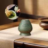 Maxbell Matcha Tea Whisk Holder Craft Ceramic Chasen Holder for Living Room Tabletop Green