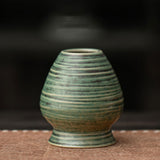 Maxbell Matcha Tea Whisk Holder Craft Ceramic Chasen Holder for Living Room Tabletop Green