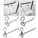 Maxbell Foldable Clothes Drying Rack Sturdy Coat Hanger for Bedroom Balcony Bathroom 23x15cm Silver
