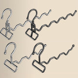 Maxbell Foldable Clothes Drying Rack Sturdy Coat Hanger for Bedroom Balcony Bathroom 23x15cm Silver