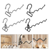 Maxbell Foldable Clothes Drying Rack Sturdy Coat Hanger for Bedroom Balcony Bathroom 23x15cm Silver