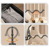 Maxbell Foldable Clothes Drying Rack Sturdy Coat Hanger for Bedroom Balcony Bathroom 23x15cm Silver