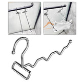 Maxbell Foldable Clothes Drying Rack Sturdy Coat Hanger for Bedroom Balcony Bathroom 23x15cm Silver