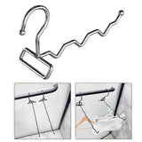 Maxbell Foldable Clothes Drying Rack Sturdy Coat Hanger for Bedroom Balcony Bathroom 23x15cm Silver