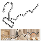 Maxbell Foldable Clothes Drying Rack Sturdy Coat Hanger for Bedroom Balcony Bathroom 23x15cm Silver