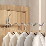 Maxbell Foldable Clothes Drying Rack Sturdy Coat Hanger for Bedroom Balcony Bathroom 23x15cm Silver