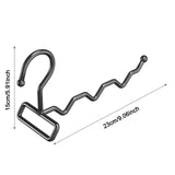 Maxbell Foldable Clothes Drying Rack Sturdy Coat Hanger for Bedroom Balcony Bathroom 23x15cm Black