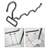 Maxbell Foldable Clothes Drying Rack Sturdy Coat Hanger for Bedroom Balcony Bathroom 23x15cm Black