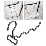 Maxbell Foldable Clothes Drying Rack Sturdy Coat Hanger for Bedroom Balcony Bathroom 23x15cm Black