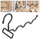 Maxbell Foldable Clothes Drying Rack Sturdy Coat Hanger for Bedroom Balcony Bathroom 23x15cm Black