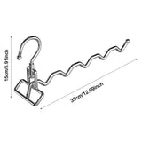 Maxbell Foldable Clothes Drying Rack Sturdy Coat Hanger for Bedroom Balcony Bathroom 33x15cm Silver