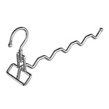 Maxbell Foldable Clothes Drying Rack Sturdy Coat Hanger for Bedroom Balcony Bathroom 33x15cm Silver