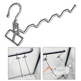 Maxbell Foldable Clothes Drying Rack Sturdy Coat Hanger for Bedroom Balcony Bathroom 33x15cm Silver