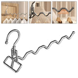 Maxbell Foldable Clothes Drying Rack Sturdy Coat Hanger for Bedroom Balcony Bathroom 33x15cm Silver