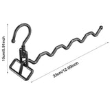 Maxbell Foldable Clothes Drying Rack Sturdy Coat Hanger for Bedroom Balcony Bathroom 33x15cm Black