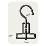 Maxbell Foldable Clothes Drying Rack Sturdy Coat Hanger for Bedroom Balcony Bathroom 33x15cm Black