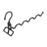 Maxbell Foldable Clothes Drying Rack Sturdy Coat Hanger for Bedroom Balcony Bathroom 33x15cm Black