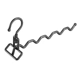 Maxbell Foldable Clothes Drying Rack Sturdy Coat Hanger for Bedroom Balcony Bathroom 33x15cm Black