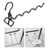 Maxbell Foldable Clothes Drying Rack Sturdy Coat Hanger for Bedroom Balcony Bathroom 33x15cm Black