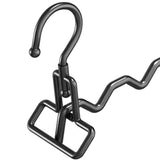 Maxbell Foldable Clothes Drying Rack Sturdy Coat Hanger for Bedroom Balcony Bathroom 33x15cm Black