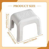 Maxbell Step Stool Stable Lightweight Shower Stool for Bedside Living Room Apartment White