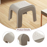 Maxbell Step Stool Stable Lightweight Shower Stool for Bedside Living Room Apartment Light Gray