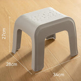 Maxbell Step Stool Stable Lightweight Shower Stool for Bedside Living Room Apartment Light Gray