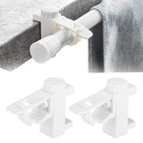 Maxbell 2 Pieces Curtain Rod Brackets Adjustable Clamp Sturdy for Bedroom Hotel Home
