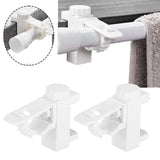Maxbell 2 Pieces Curtain Rod Brackets Adjustable Clamp Sturdy for Bedroom Hotel Home