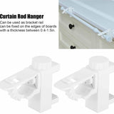 Maxbell 2 Pieces Curtain Rod Brackets Adjustable Clamp Sturdy for Bedroom Hotel Home
