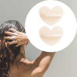 Maxbell 2 Pieces Shower Hair Catcher Collecting Tool Reusable Bathroom Bath Silicone White